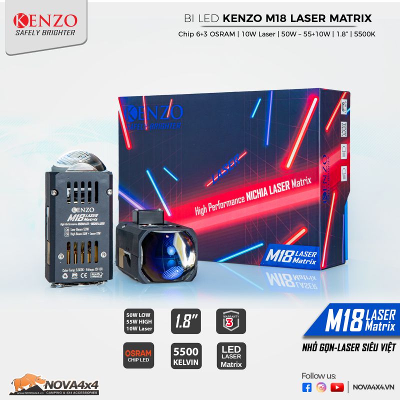 Bi Led Laser Kenzo M18 Matrix