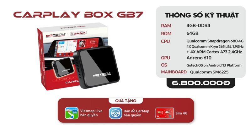 Thông số kỹ thuật Android Box Gotech GB7