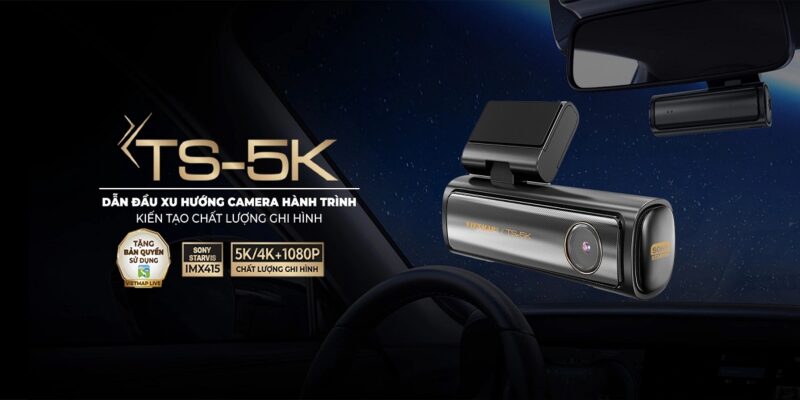 Sản phẩm camera hành trình Vietmap TS-5K thiết kế nhỏ gọn như thỏi son