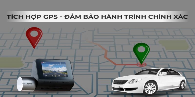 Camera 70MAI A510 tích hợp GPS tiện ích